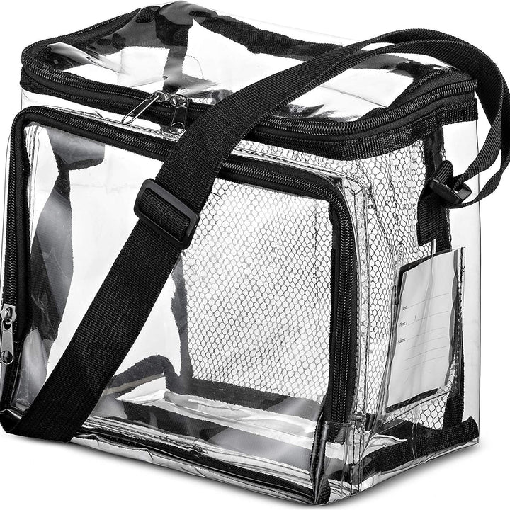 Transport bag made of transparent material with mesh pockets Kalsten