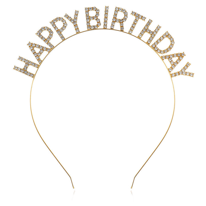 Ladies Glitter Headband with "Happy Birthday" Inscription Kalsten