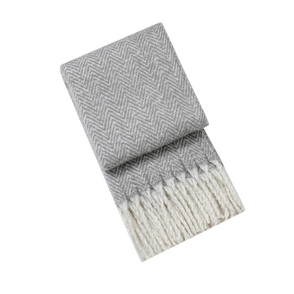 Unisex Stylish Herringbone Throw Blanket