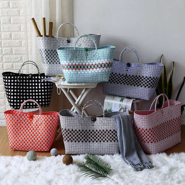 Large Capacity Woven Shopping Tote Kalsten