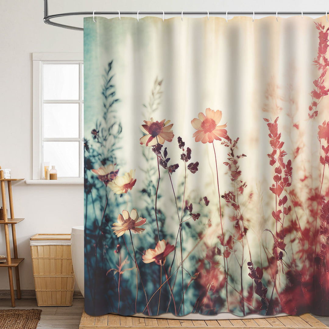 Floral Patterned Bathroom Shower Curtain Kalsten