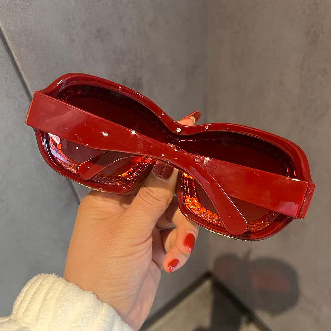 Women's glamorous sports sunglasses with extravagant crystal frame Kalsten