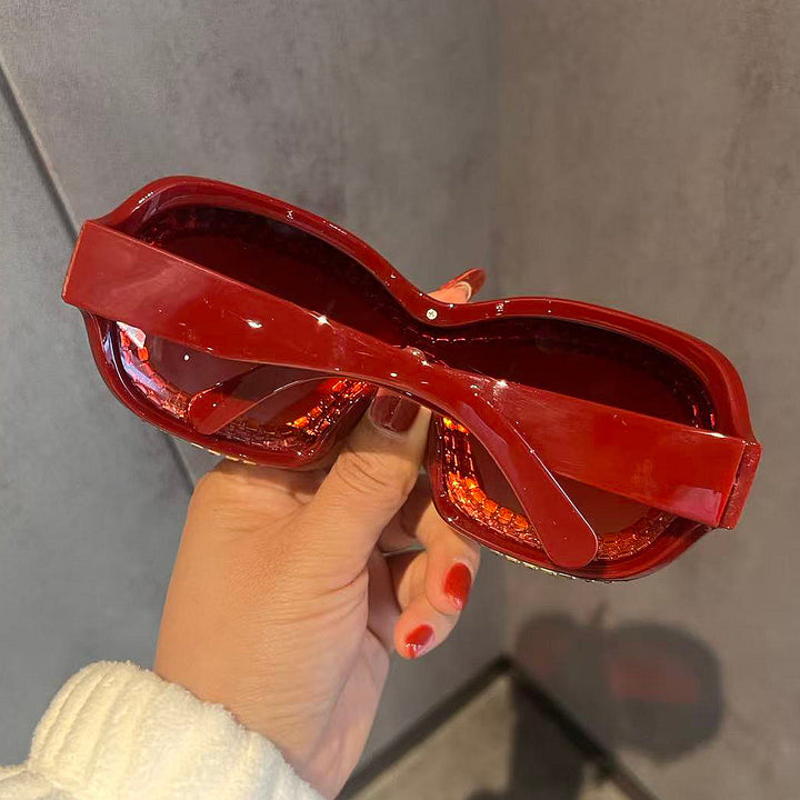Women's glamorous sports sunglasses with extravagant crystal frame Kalsten