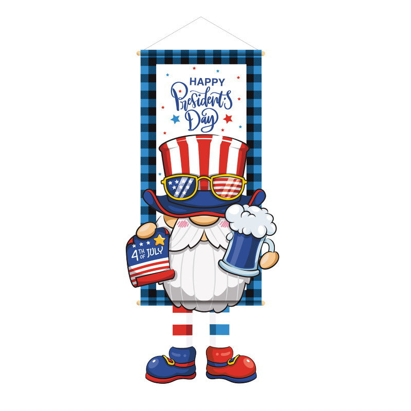 Unisex nan patriotic door banner with Uncle Sam motif Kalsten