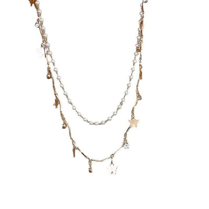Layered Opal and Pearl Necklace Kalsten