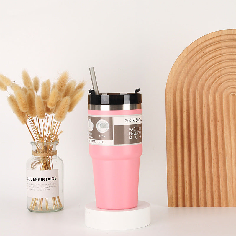Unisex Insulated Drinking Cup with Integrated Straw Kalsten