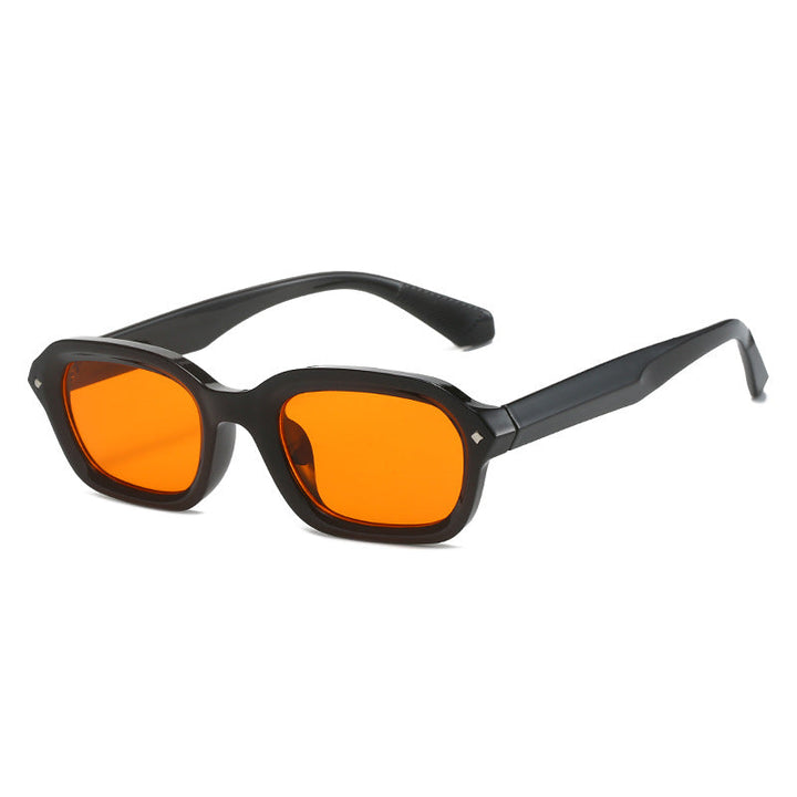 Ladies trendy rectangular sunglasses with completely transparent frame and UV protection Kalsten