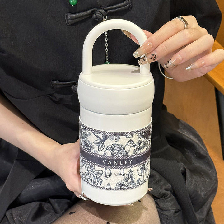 Women's stylish thermos cup with practical carrying handle Kalsten
