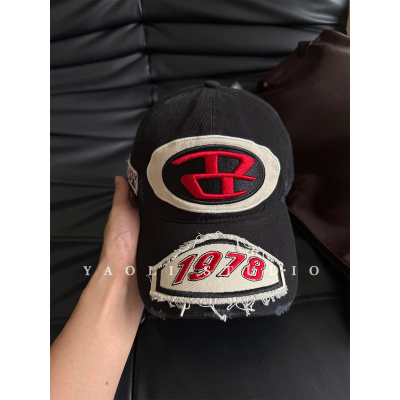 Men's Distressed Graphic Logo Baseball Cap Kalsten