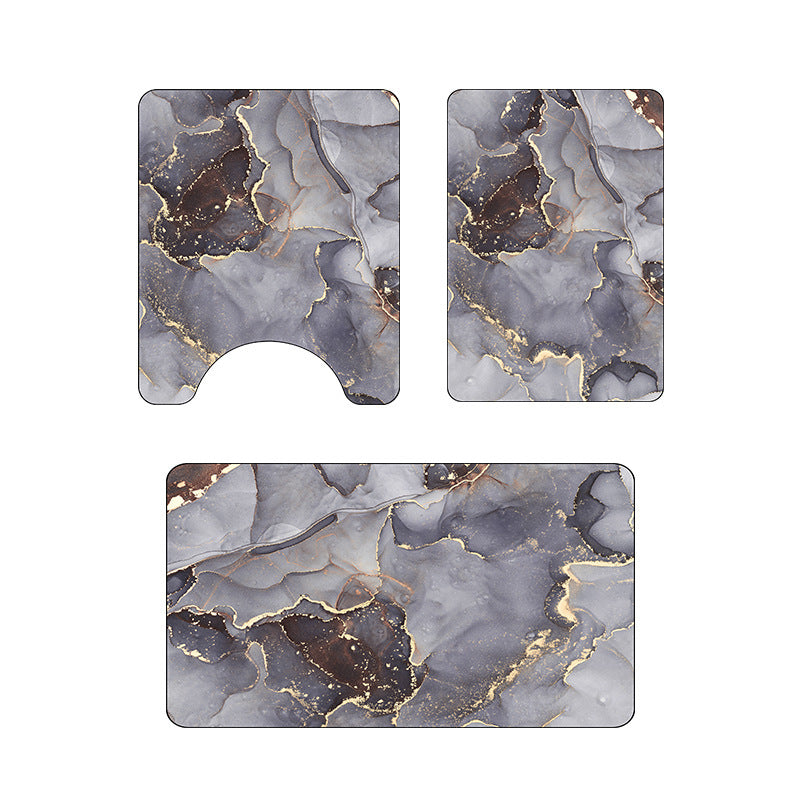 Luxury Marble-Pattern Bathroom Mat Set Acalora