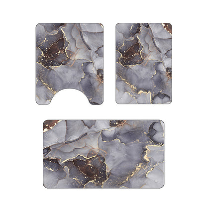 Luxury Marble-Pattern Bathroom Mat Set Acalora