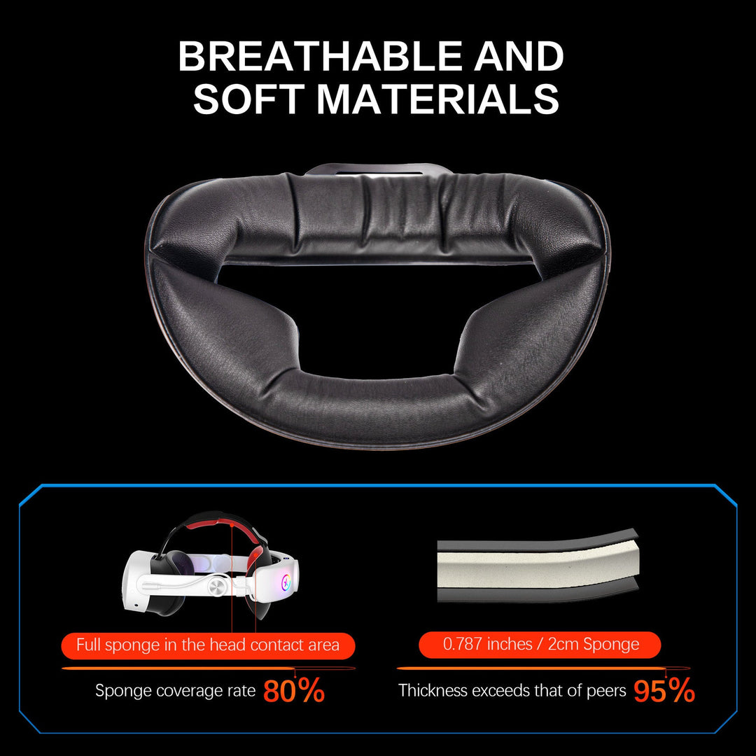 VR-Headset with Adjustable Wearing Comfort and Rgb Led Lighting Kalsten