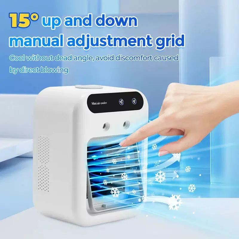Unisex One Size USB-powered desktop vaporizer cold air cooler and humidifier with refillable top-fill tank adjustable directional louvers quiet operation Kalsten