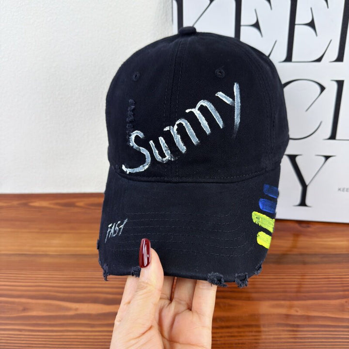 Women's Distressed Graphic Sun Cap Kalsten