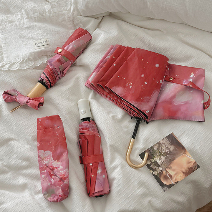 Ladies Foldable Umbrella with Innovative Flower Design Kalsten