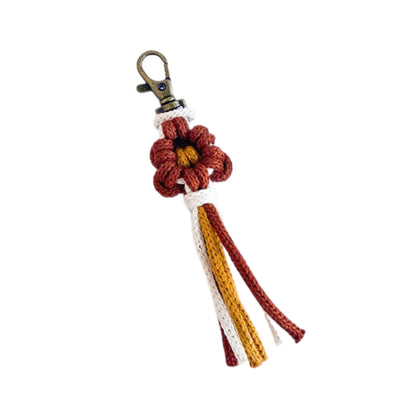 Handcrafted Macrame Flower Keychain Acalora
