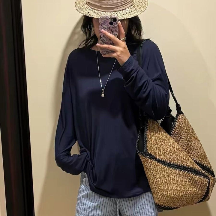 Generous shopping bag with handcrafted wave pattern Kalsten