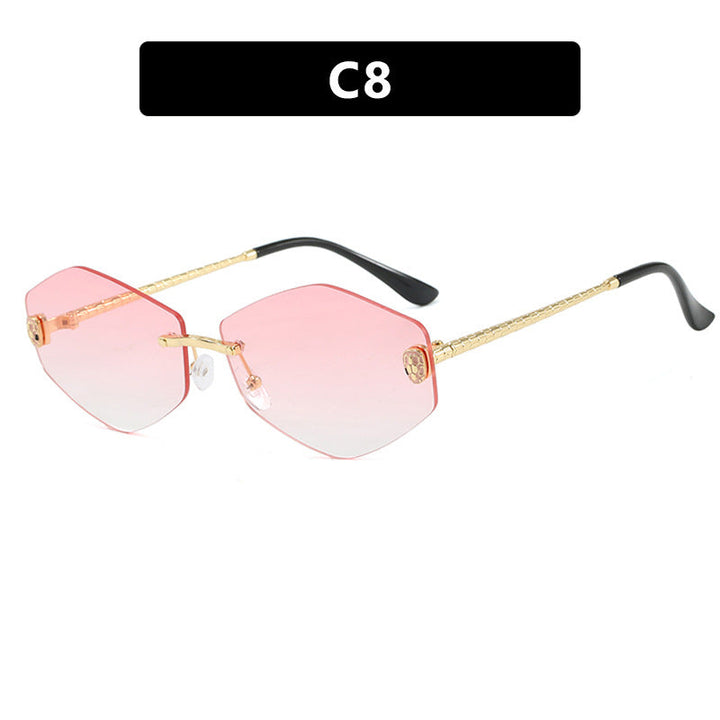Women's geometric sunglasses in modern design with elegant metal frame Kalsten