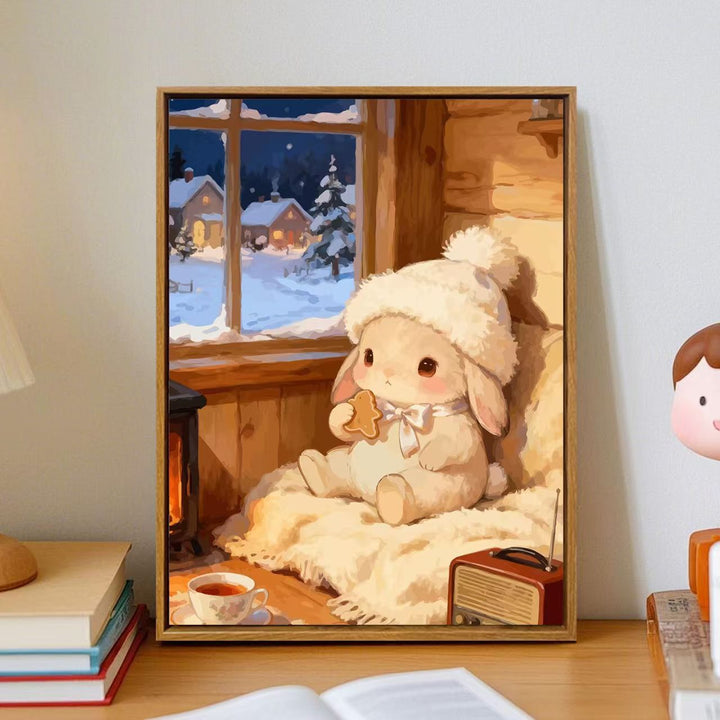 Cozy Cartoon Bunny Wall Art Kalsten