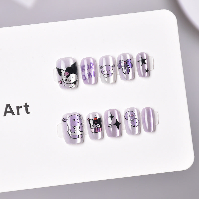 Artistic Cartoon-Themed Press-On Nail Set Kalsten