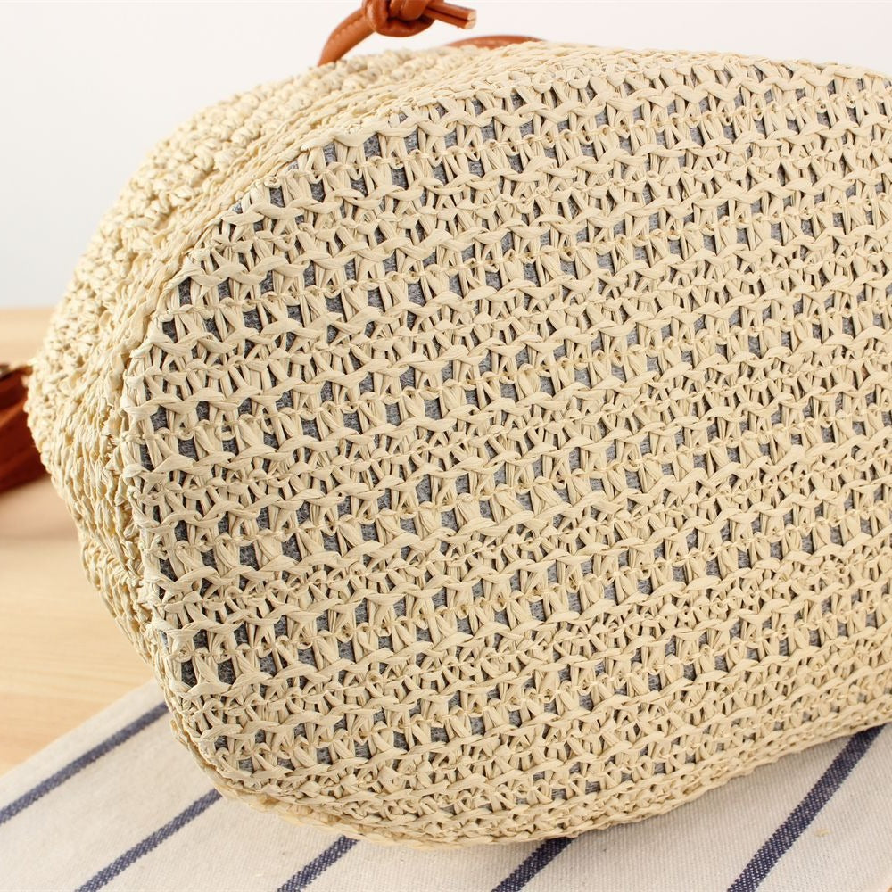 Braided Bucket Bag Made of Natural Material Kalsten