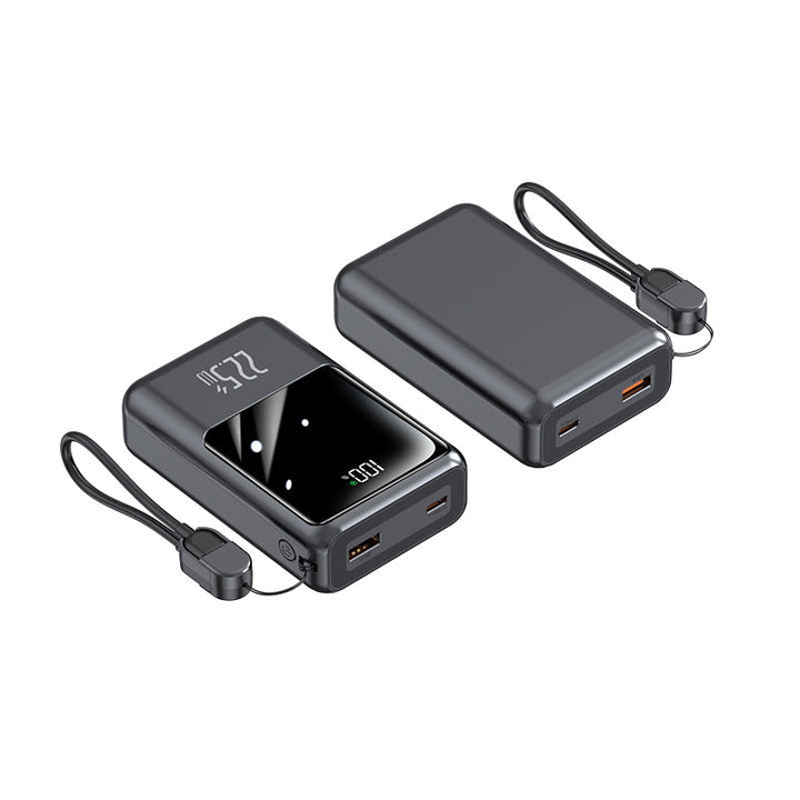 Portable power bank with multifunctional charging cable and digital display Kalsten