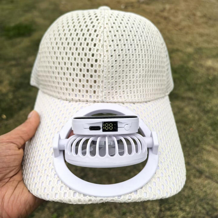 Breathable sports cap with removable USB fan Kalsten