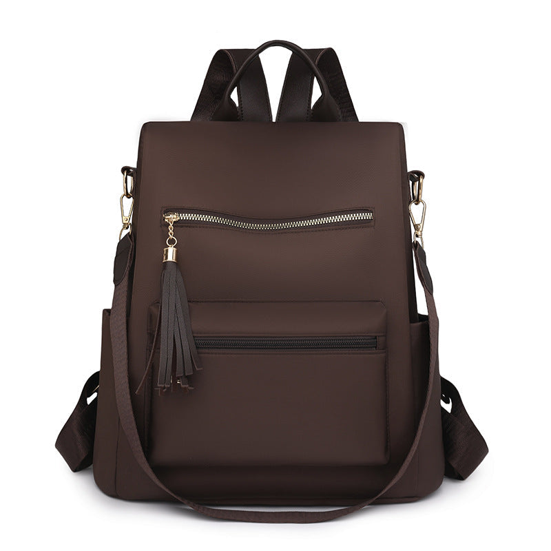 Elegant Multi-Pocket Backpack with Detachable Strap Kalsten