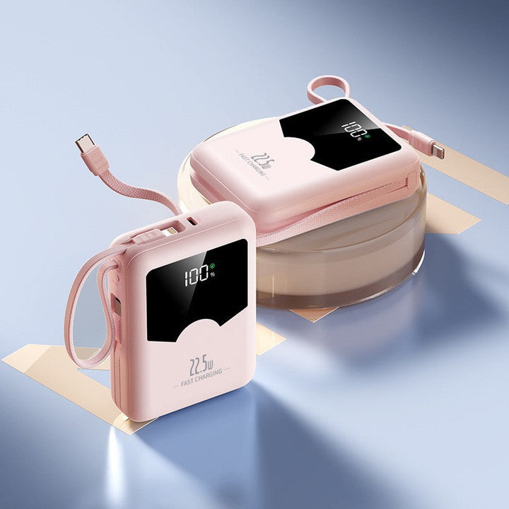 Portable fast-charging power bank with digital charge level display and intuitive operation Kalsten