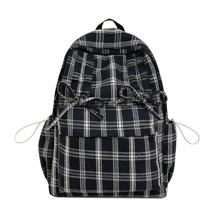 Checked Casual Drawstring Backpack kalsten
