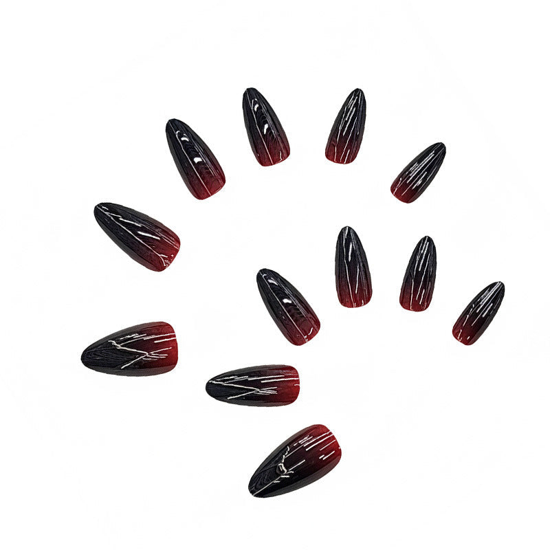 Ombre Glossy Stiletto Press-On Nails Kalsten
