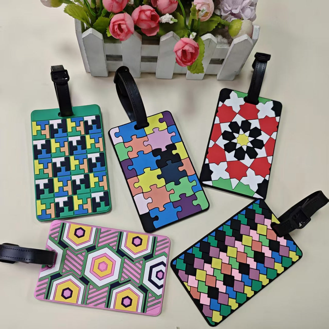 Unisex Luggage Tag in Creative Geometric Design Kalsten