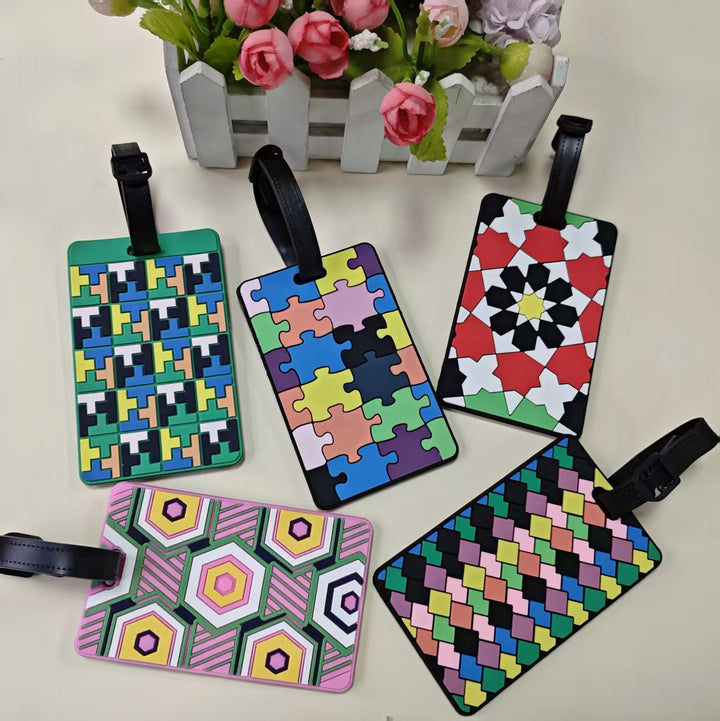 Unisex Luggage Tag in Creative Geometric Design Kalsten