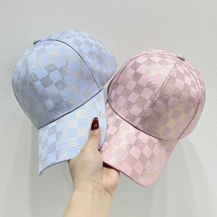Women's Stylish Checkered Pattern Baseball Cap Kalsten