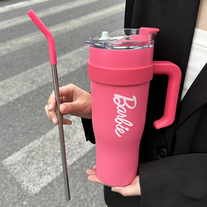 Women's insulated drinking bottle with integrated straw and ergonomic handle Kalsten