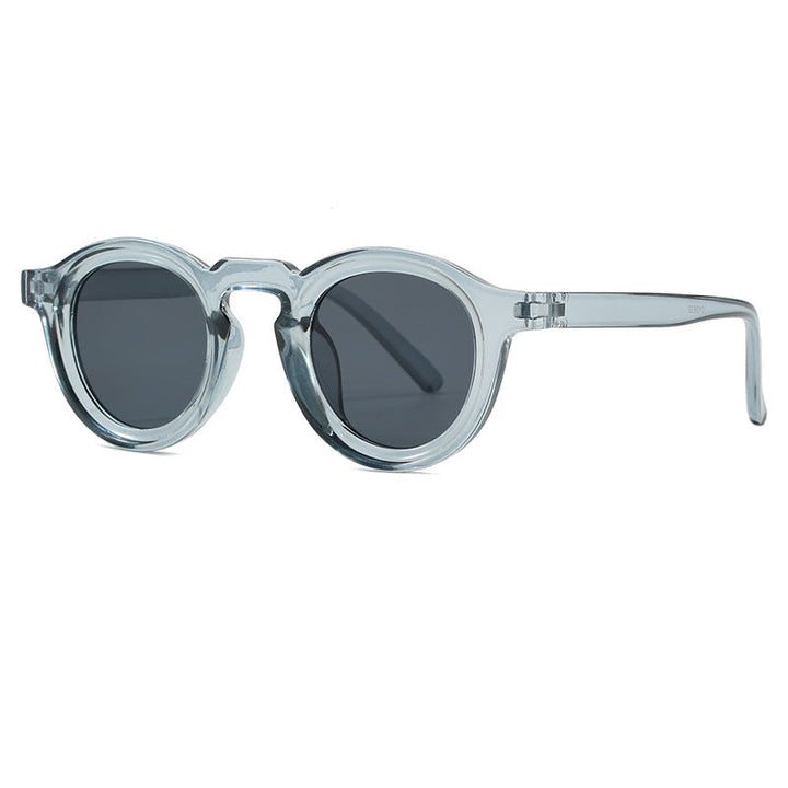 Women's fashionable round sunglasses with transparent frame and UV protection Kalsten