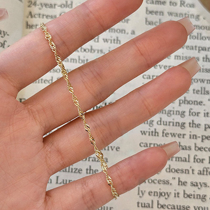 Elegant Twisted Gold Chain Bracelet Kalsten