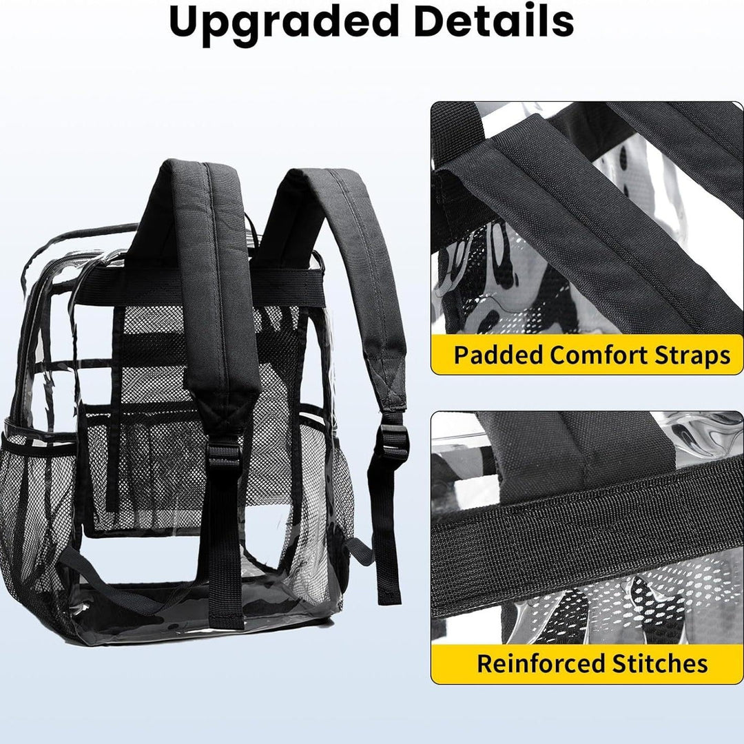 Transparent school bag with breathable mesh pockets Kalsten