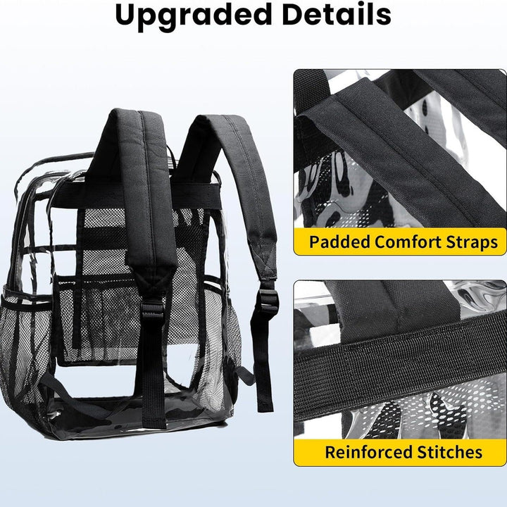 Transparent school bag with breathable mesh pockets Kalsten