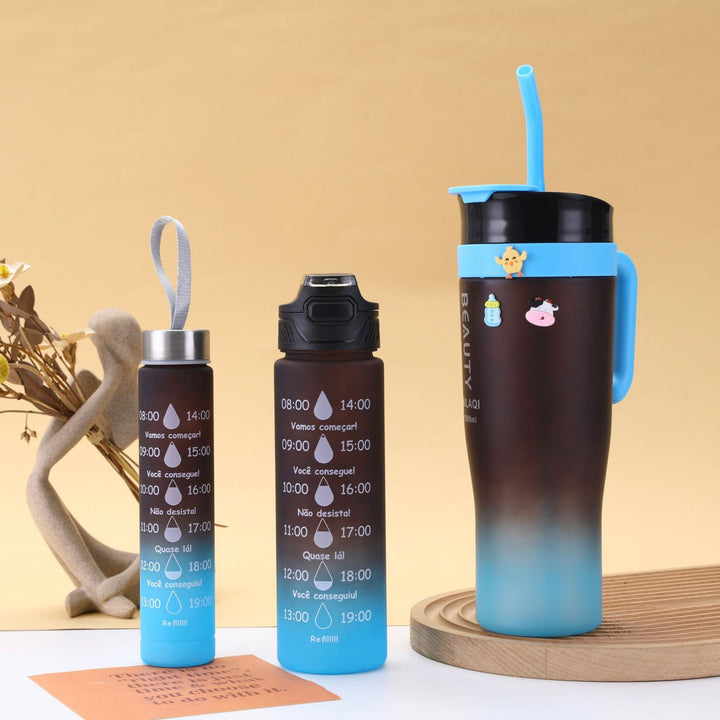 Ladies stylish and practical water bottle with design and time markings Kalsten