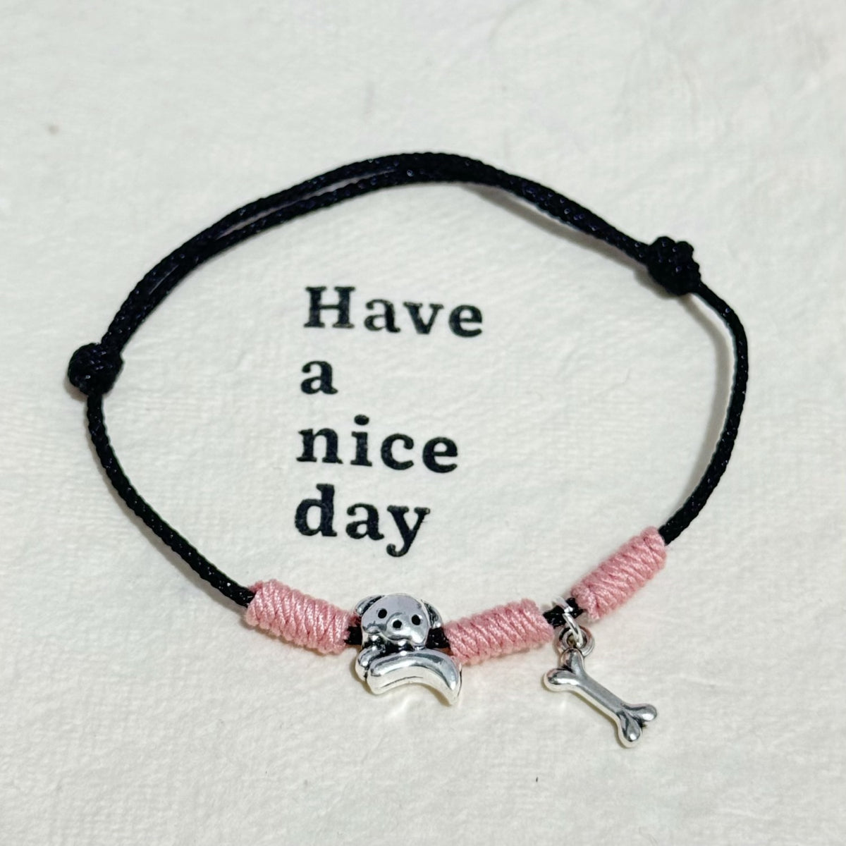 Adjustable Dog Theme Charm Bracelet Acalora