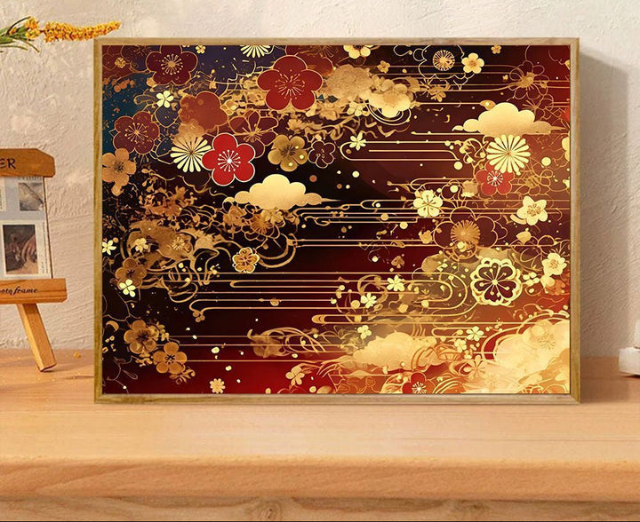 Floral-Themed Decorative Art Print Kalsten