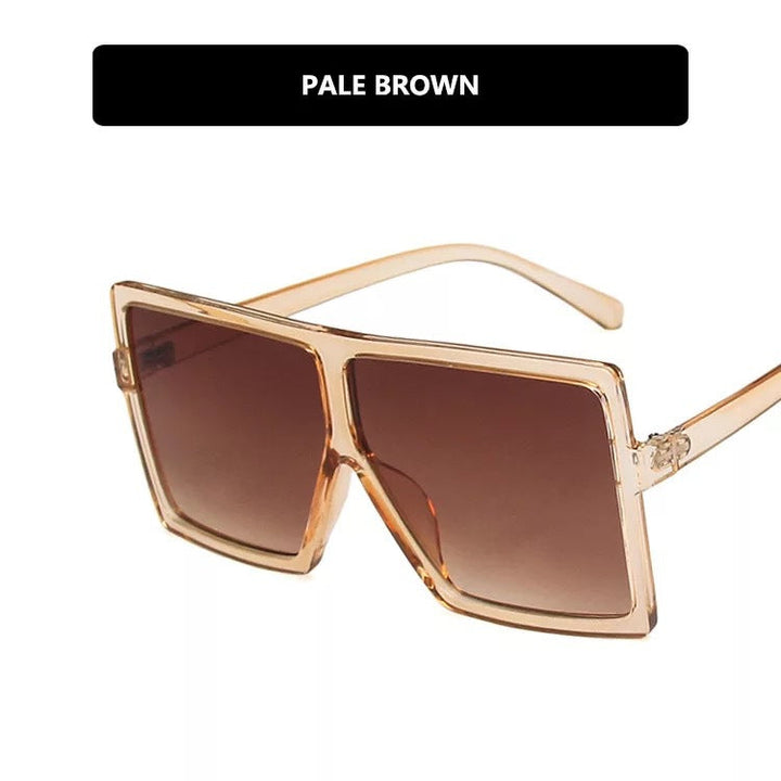 Women modern oversized sunglasses with transparent frame and stylish lenses Kalsten