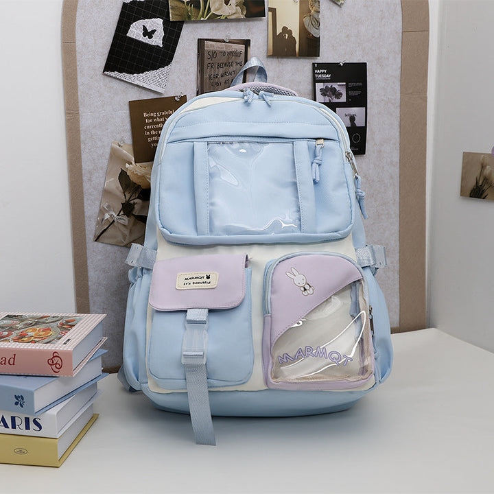 Cute Cartoon-Themed Multi-Pocket School Backpack