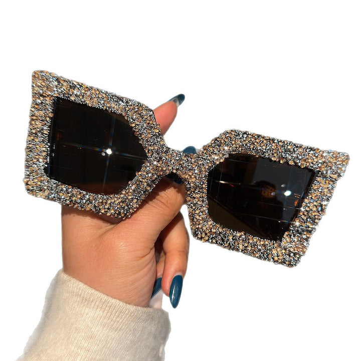 Ladies Glamorous Statement Sunglasses with Rhinestone-Embellished Frame Kalsten