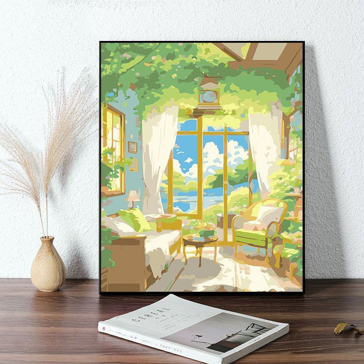 Cozy Bedroom Scene Canvas Art Print Kalsten