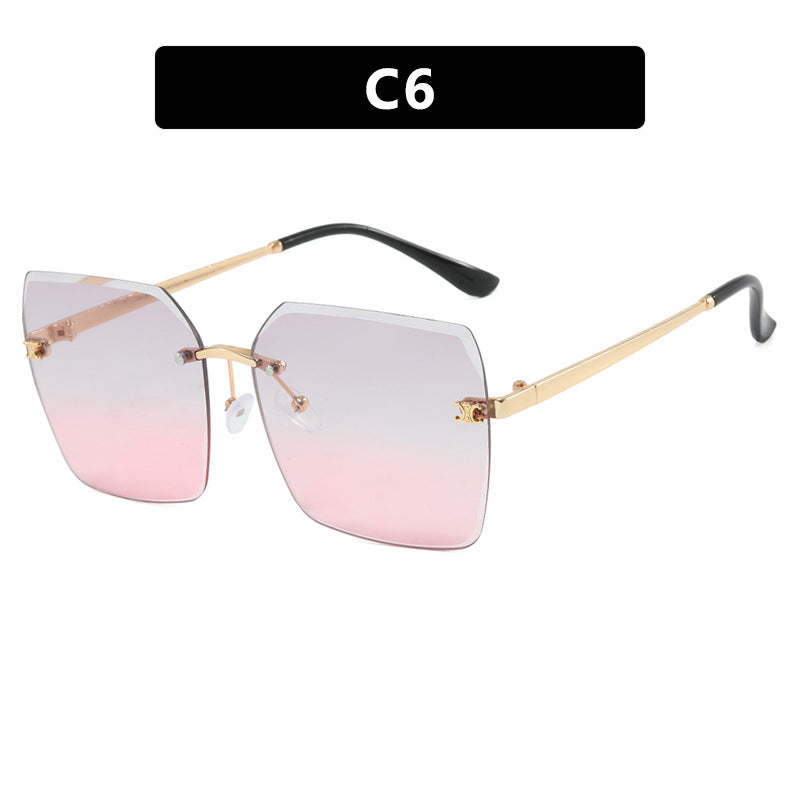 Women's square sunglasses in modern design with delicate metal frame Kalsten