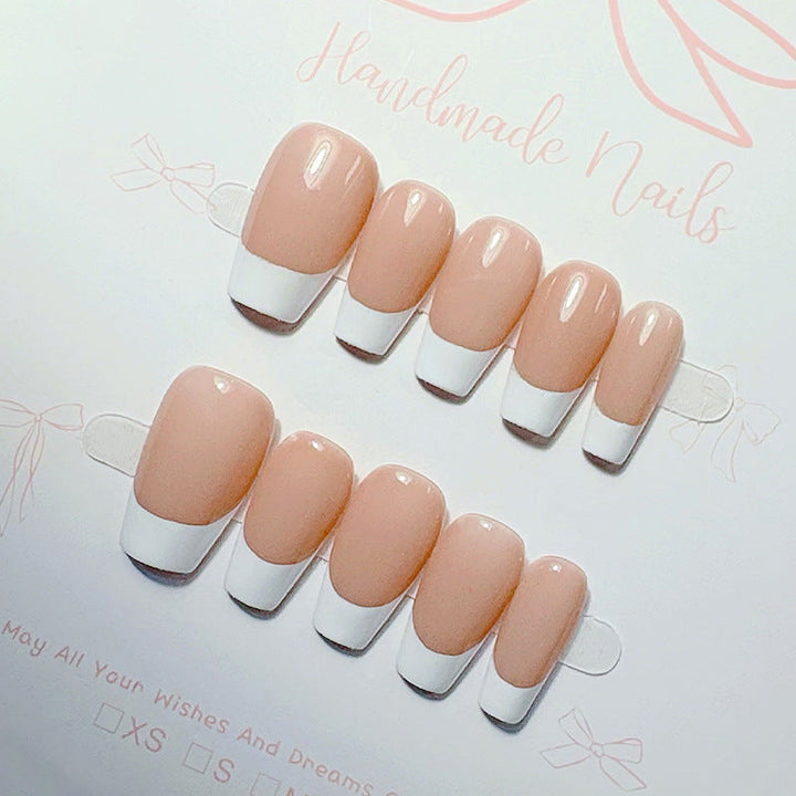 Elegant French Tip Press On Nails Kalsten