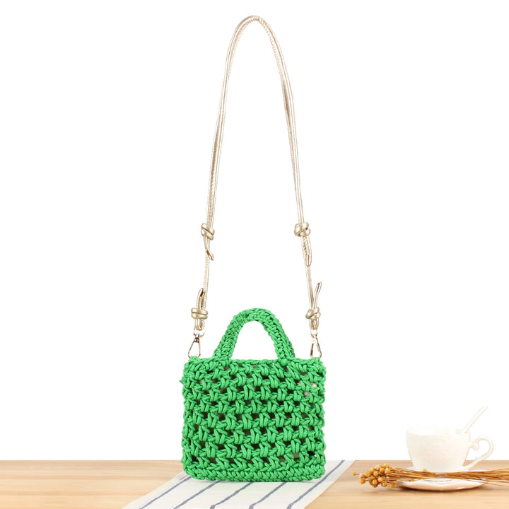 Handbag Made of Handmade Macrame with Adjustable Shoulder Strap Kalsten