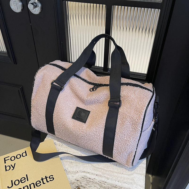 Cozy Fleece-Lined Travel Duffle Bag Acalora